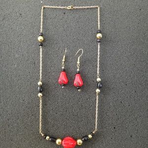 Beads and earring, matching set.